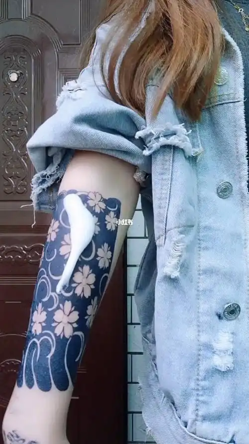 老传统花臂  #日式樱花臂