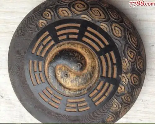 徽州传世老模古法【八卦图】超细油烟墨陈墨