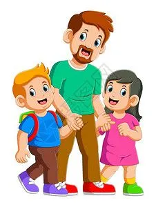 成人儿子和妈妈一起微笑插画