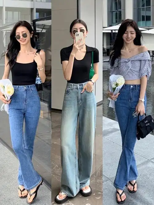 身高不够怎么办?试试超火的"短上衣 高腰裤",穿出大长腿