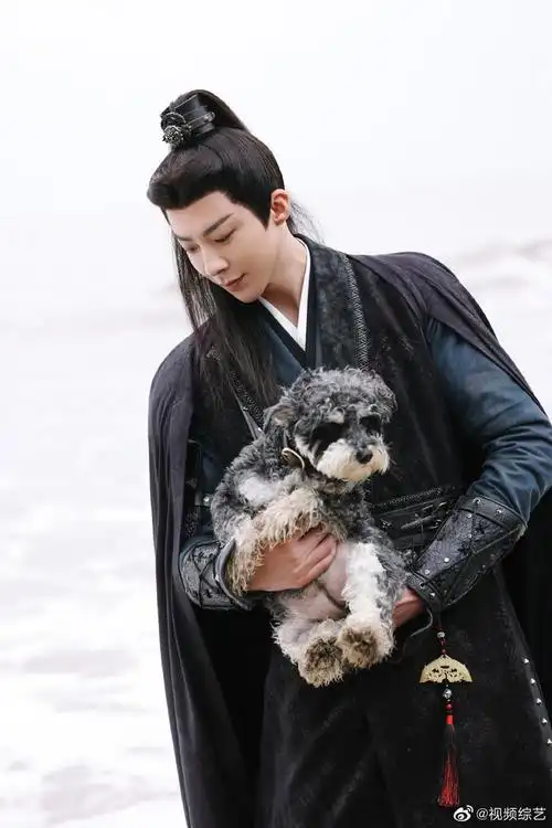 刘宇宁520随拍囿 呆米与经纪人刘宇宁海边默契六连拍好可爱啊