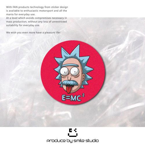 搞笑卡通科学家趣味反光防水车贴个性摩托电动车头盔装饰划痕贴纸