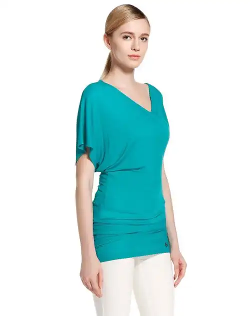 蓝绿色独特时尚上衣