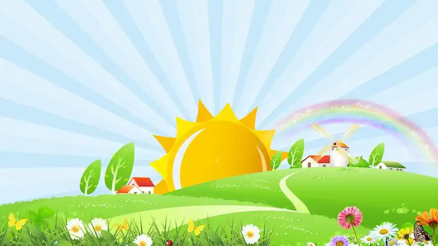 卡通可爱舞台节日视频背景卡通背景