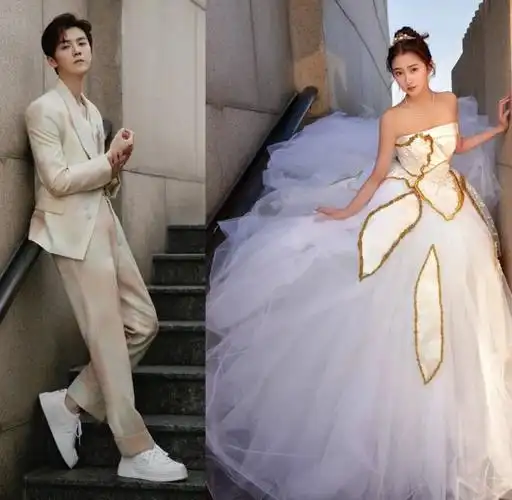 关晓彤穿婚纱高定小腹隆起被疑怀孕恋爱7年鹿晗有结婚意向