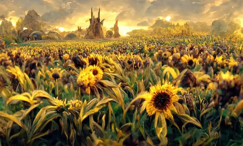 向日葵花海梦幻美好壁纸图片_桌面壁纸图片_壁纸下载-元气壁纸