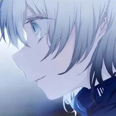 蓝色真人女头像