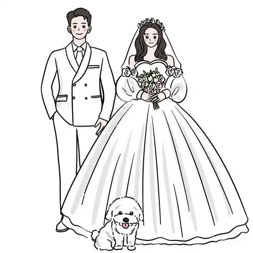 哈哈哈哈 终于我的婚纱照漫画版 画好啦7815