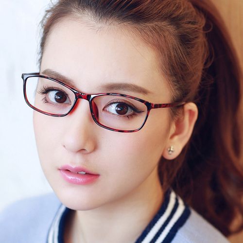 防蓝光辐射成品近视眼镜女超轻护目镜复古眼镜框女近视变色眼镜潮