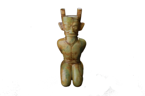 三星堆文化玉反缚双手跪人