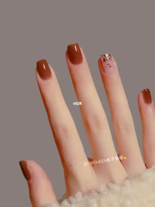 秋冬美甲 #显白美甲 #百搭美甲#跳色美