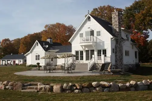 美式田园风格别墅庭院休息区装修效果图