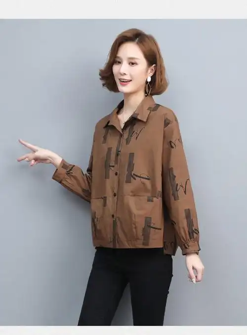 【品质精选】春秋休闲外套女2022新款短款韩版宽松二八月妈妈女式上衣