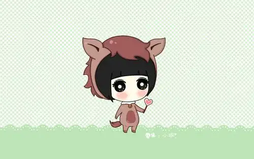 精美的手绘卡通可爱女生系列桌面壁纸高清_设计创意_壁纸下载_美桌网