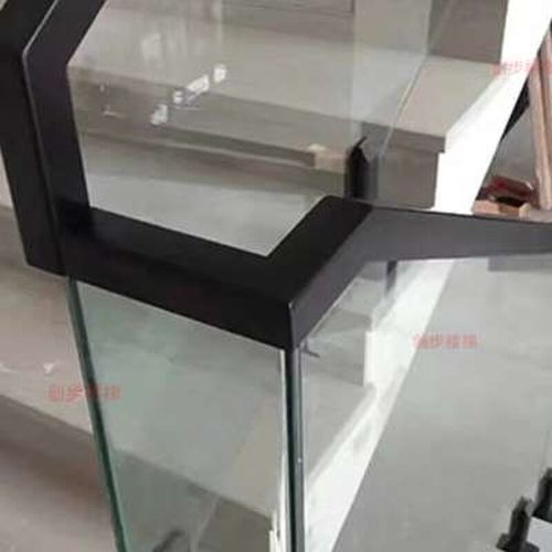 轻奢极简铝合金护栏u型卡槽楼梯玻璃扶手栏杆室内阳台家用无边框