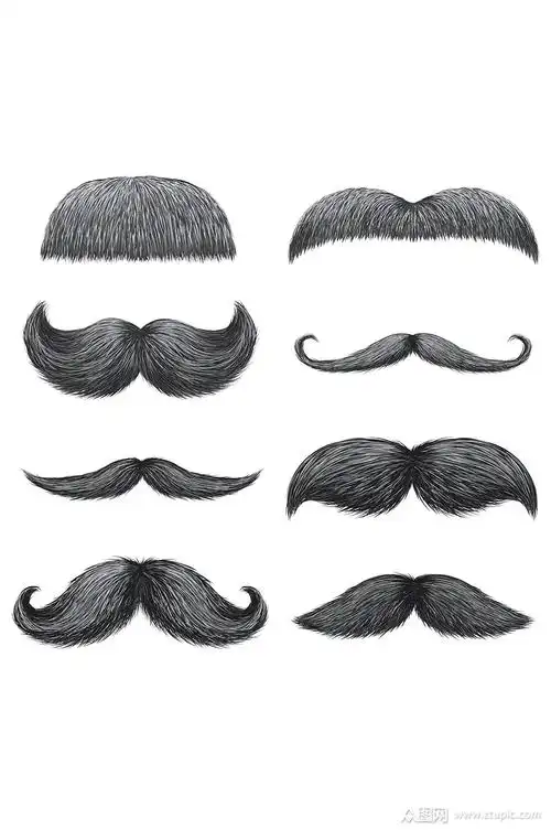漫画手绘大胡子矢量元素