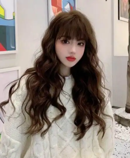 适合大脸女孩卷发发型,大脸女孩的福利来了