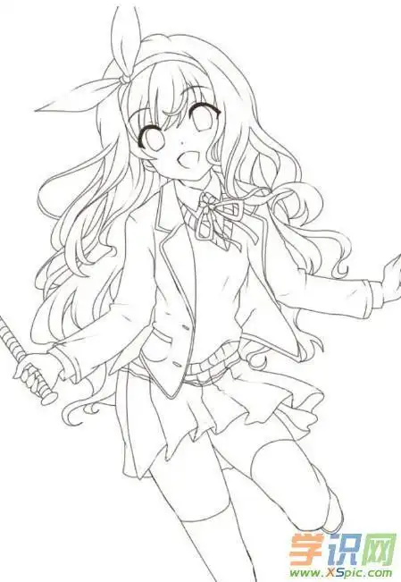 铅笔画漫画人物女孩古装简笔画女孩1岁到12岁的简笔画