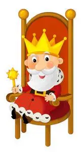 卡通国王走路照片