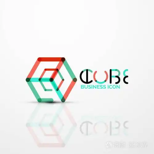 立方体想法概念标志, 线