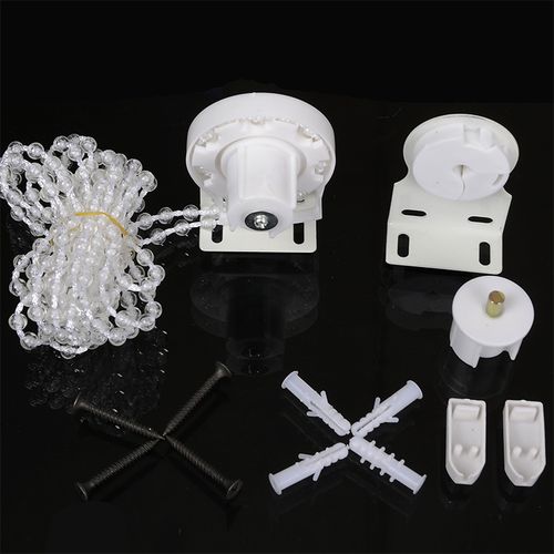 卷帘窗帘配件固定器升降拉珠拉绳单五金杆子全套卷帘