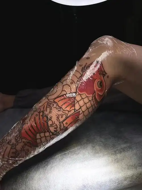 ymtattoo鲤鱼跳龙门壹明刺青工作室