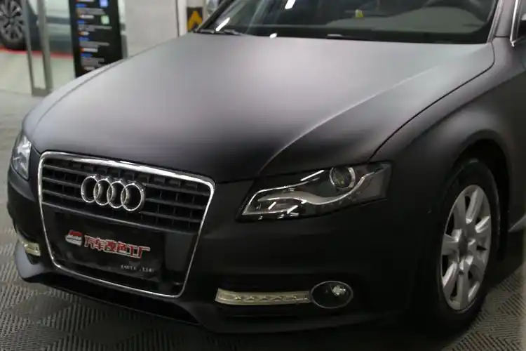 奥迪a4l改色超哑黑,这种质感别有一番滋味在心头