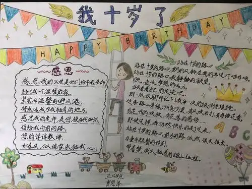 欢乐六一——"我十岁了"现场手抄报比赛