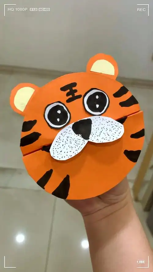 在小红书上学习的手工小老虎