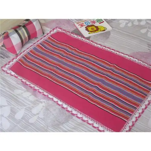 精品手工老粗布棉花边婴儿凉席毯夏凉席玫红其它视频