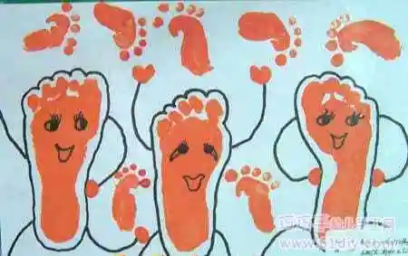 幼儿园小脚丫手工_手工miao