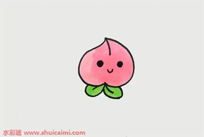 桃子怎么画桃子简笔画简单好看彩色