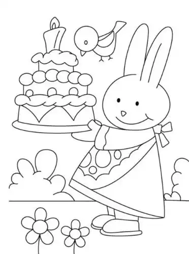 过生日简笔画卡通