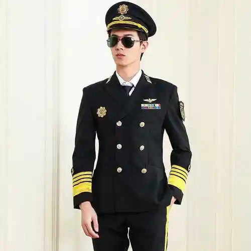 双排扣夹克陆军警察海军军官军装男士服装