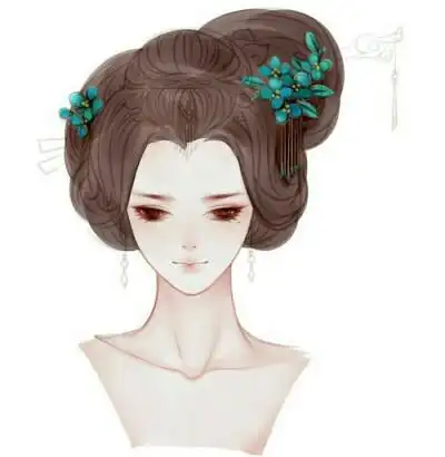 画画素材 古代发型