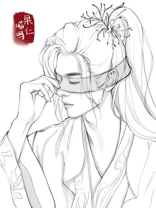 古风男生线稿63