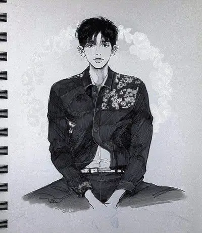 exofanart朴灿烈手绘插画壁纸头像by.fate088