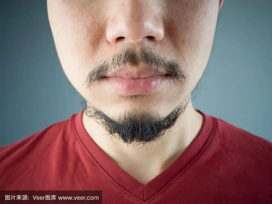 亚洲男人的小胡子和胡子.