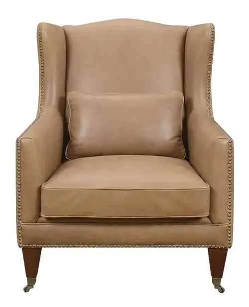 简美 真皮单人沙发