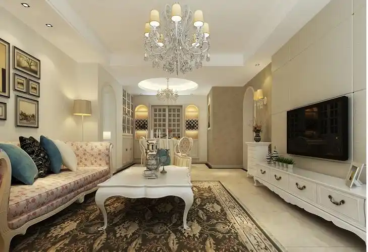 简欧银基王朝130平装修效果图