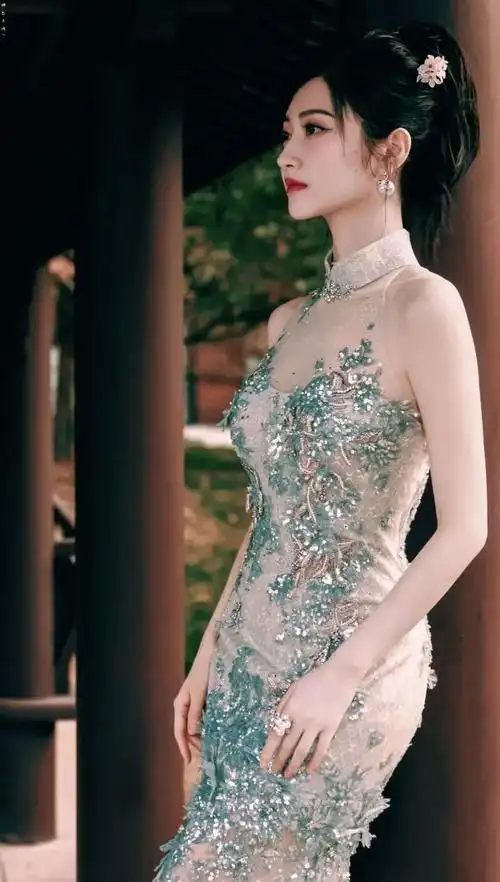 被穿旗袍的景甜惊艳了摇曳生姿细品太美了让我越来越上头