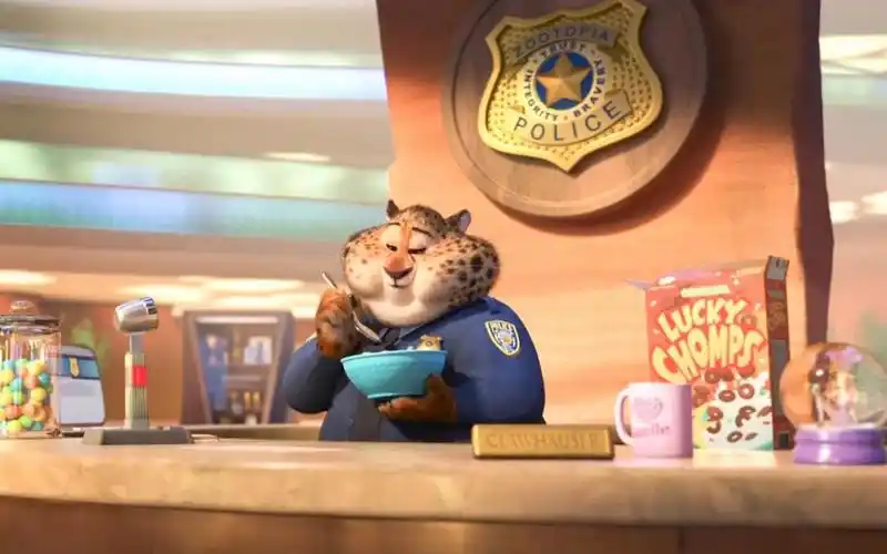 疯狂动物城可爱的软萌豹子警官,肥嘟嘟的