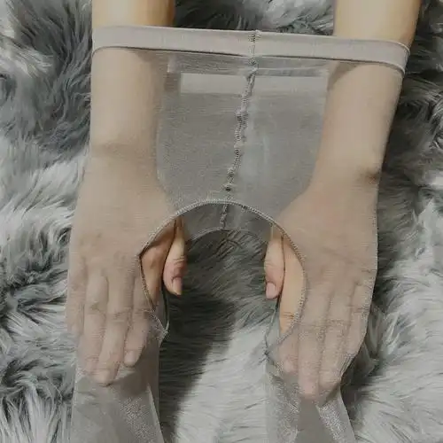 夏季女超薄开裆丝袜0d脚尖透明免脱性感一线档无痕黑色连裤丝滑