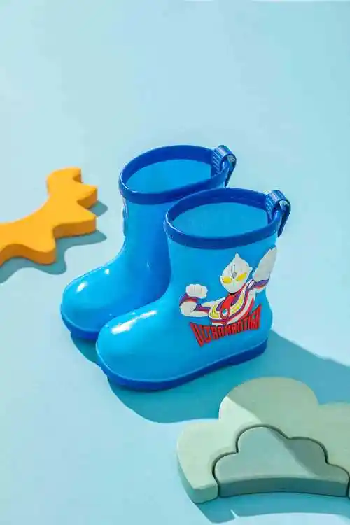 奥特曼儿童雨鞋男童大卡通防滑中筒胶鞋小孩宝宝四季雨靴小童水鞋