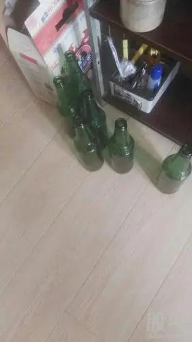 看看几个空瓶子这就是我天天喝的酒,今天喝完我懒得去储藏室拿,就喝了