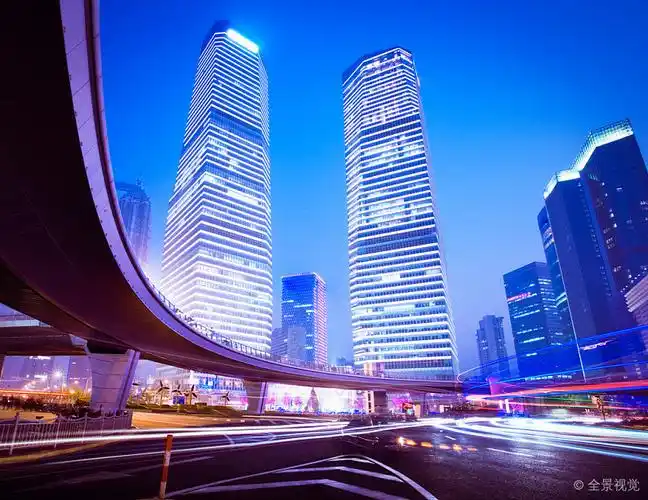 上海_浦东_城市_夜晚_高清图片_全景视觉