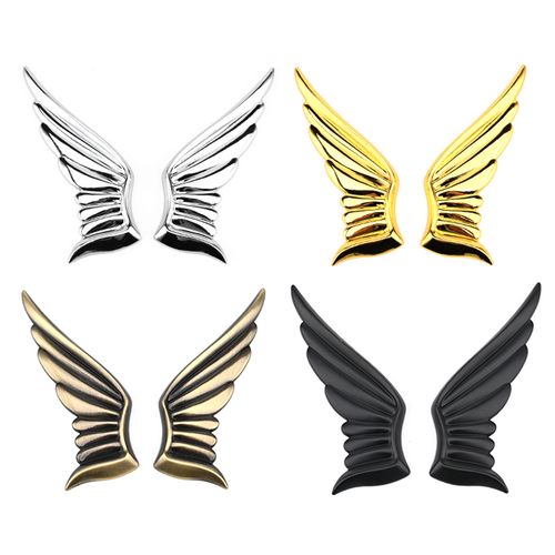 翅膀天使之翼车贴金属个性3d车标改装天使尾标汽车装饰贴
