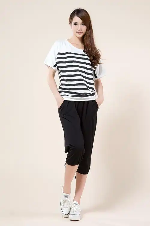 加大特大女裤宽松大号夏装哈伦七分裤