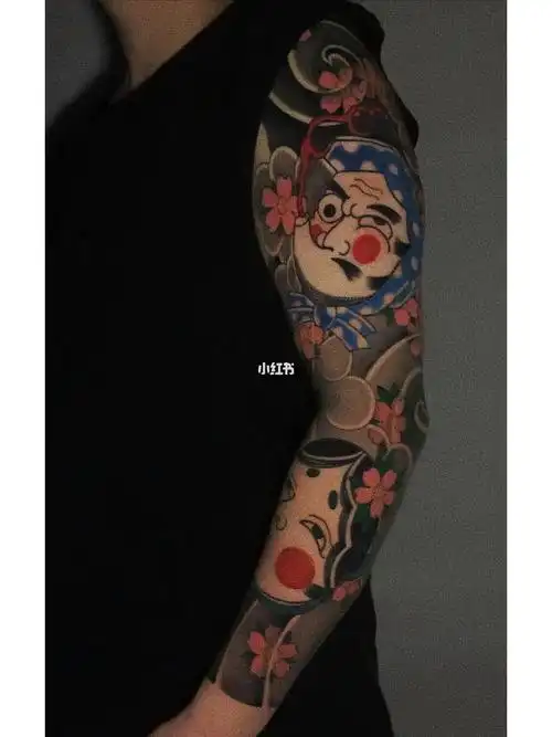 火男&阿多福,80%恢复后#长沙纹身  #萍乡纹身  #南昌纹身  #纹身手稿