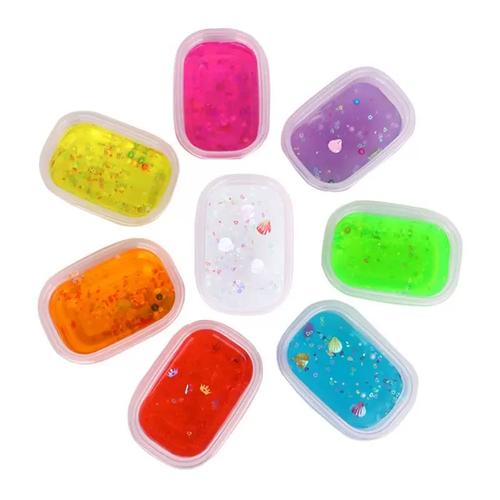 史莱姆水晶泥起泡胶儿童安全无毒网红橡皮彩虹色解压便宜套装玩具